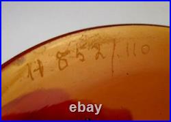 Erik Hoglund Kosta Boda Amber Art Glass Goblet Signed MID Century Scandinavian