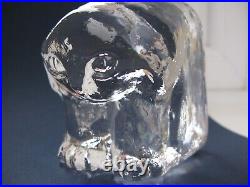 Erik Hoglund Kosta Boda Art Glass Cat Like Animal Rare Design Signed