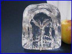 Erik Hoglund Kosta Boda Art Glass Cat Like Animal Rare Design Signed