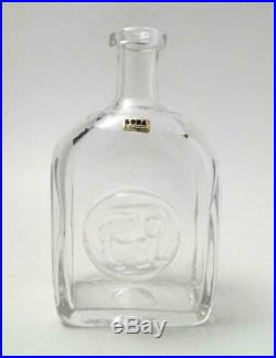 Erik Hoglund Kosta Boda Sweden Art Glass Monkey Bottle MID Century Signed