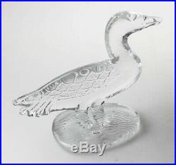 Extremely Rare Kosta Boda Vallien Bird Duck Sculpture Midcentury Modern 1960 70s
