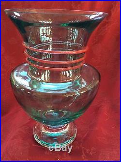 FLAWLESS Exceptional KOSTA BODA Backstrom Signed # Crystal VASE Serpent Wrapped