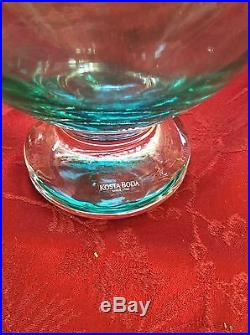 FLAWLESS Exceptional KOSTA BODA Backstrom Signed # Crystal VASE Serpent Wrapped
