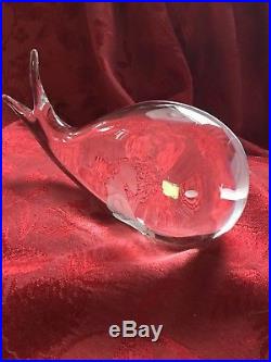 FLAWLESS Exquisite KOSTA BODA Art Glass JONAH AND THE WHALE Figurine 7 1/2