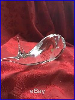 FLAWLESS Exquisite KOSTA BODA Art Glass JONAH AND THE WHALE Figurine 7 1/2
