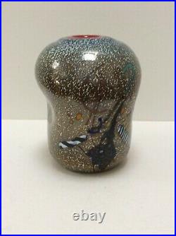 Fully Signed Bertil Vallien Artists Collection Kosta Boda Multi Coloured Vase