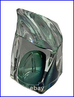 GORAN WARFF KOSTA BODA Sculpture Art Glass Paperweight Signed 98806 Flaw