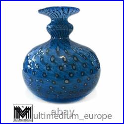 Glass Vase Bertil Vallien Kosta Boda Glassbruk Blue Bubbles Signed Glass Signed