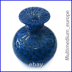 Glass Vase Bertil Vallien Kosta Boda Glassbruk Blue Bubbles Signed Glass Signed