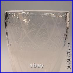 Glass Vase Kosta Engraved Design Vicke Lind Beach 1975 H = 16 cm 70s Design #210