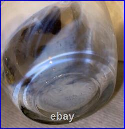 GorgeousRare AnnaEhrner Kosta Boda Snowstorm Art Glass 7.5-Sommerso Vase Sweden