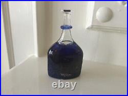 KOSTA BODA Bertil Vallien Satellite Blue Miniature Bottle Signed 89250 9cm