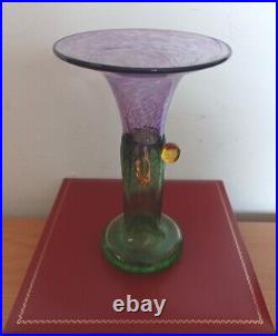 KOSTA BODA Bertil Vallien glass vase windpipe series signed no. 48176-1