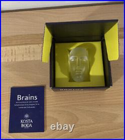 KOSTA BODA Brains clear frosted glass anti-stress objects by Bertil Vallien
