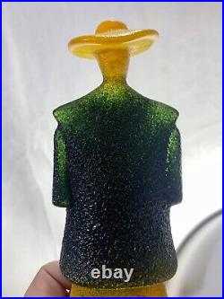 KOSTA BODA Catwalk Man in Green Poncho designed by Kjell Engman