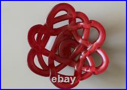 KOSTA BODA Designed by Anna Ehrner Basket Bowl Red Art Glass 11 (approx.)