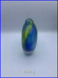 KOSTA BODA GORAN WARFF #47925 Green Blue Textured Vase