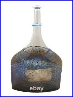 KOSTA BODA Glass BERTIL VALLIEN Sweden SATELLITE Bottle Vase 12 1/4 Tall 89253