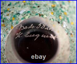 KOSTA BODA Glass Signed KJEIL ENGMAN Vase Bowl Trees Birds Autumn 58262 Handmade