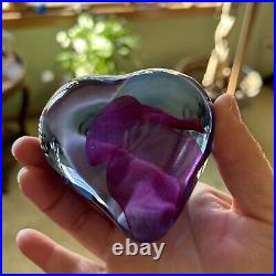 KOSTA BODA HEART Art Glass Paperweight HEARTBEAT by BERTIL VALLIEN Stunning
