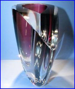 KOSTA BODA MIRAGE Large Vase Goran Warff Signed Scandanavian Art Glass