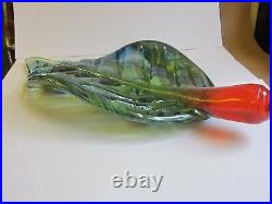 KOSTA BODA MY WIDE LIFE TO THE GROUND LEAF SCULPTURAL GLASS FIGURE (Ref5366)
