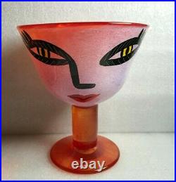 KOSTA BODA Open Minds Glass Vase 8 COMPOTE Ulrika Hydman Sweden signed #