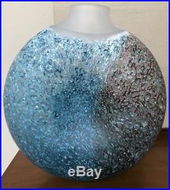 KOSTA BODA Reef Collection Fish Out Of Water Blue Bottle Vase w Box EXCELLENT