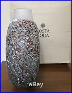 KOSTA BODA Reef Collection Fish Out Of Water Blue Bottle Vase w Box EXCELLENT