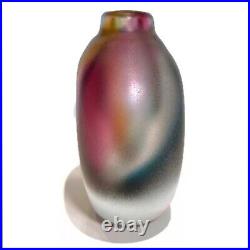 KOSTA BODA Royal Art Collection Multicolored Vase #47924 Goran Warff Circa 60s