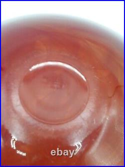 KOSTA BODA SCANDINAVIAN Art Glass Swirl ANNA EHRNER Atoll Centerpiece Fruit Bowl