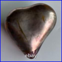 KOSTA BODA Since 1742 Artist Signed Blown Glass Heart Sculpture Paperweight