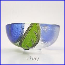 KOSTA BODA Tulipa Grande Small 5.75 Blue Bowl, Signed Ulrica Hydman Vallien