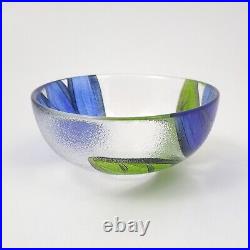 KOSTA BODA Tulipa Grande Small 5.75 Blue Bowl, Signed Ulrica Hydman Vallien