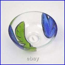 KOSTA BODA Tulipa Grande Small 5.75 Blue Bowl, Signed Ulrica Hydman Vallien