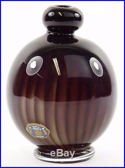 KOSTA Glass Sweden Vicke Lindstrand Colora Squat Vase 4