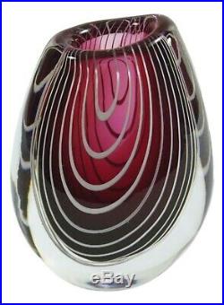 KOSTA Glass Vicke Lindstrand LH1115 Zebra Vase