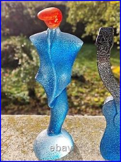 Kjell Engman Kosta Boda Series The Band Blue Sculpture Height 18cm 90771