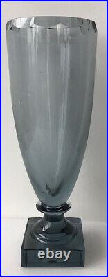 Kosta Art Deco Vase Footed Elis Bergh Signed BH 1353 10-3/16 Hollywood Regency