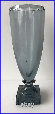 Kosta Art Deco Vase Footed Elis Bergh Signed BH 1353 10-3/16 Hollywood Regency
