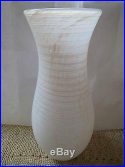 Kosta Boda 10 Inch Vase Art Glass Sculpture Rib Swirl Sweden