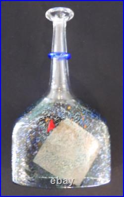 Kosta Boda 1990's Bertil Vallien Satallite Blue Vase 17cm
