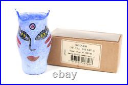 Kosta Boda 4 Bud Vase Open Minds Ulrica Hydman-Vallien Complete with Box Blue