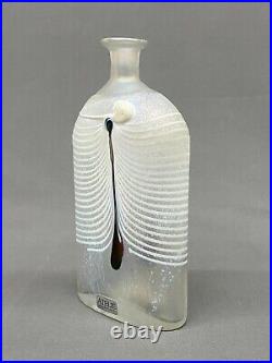 Kosta Boda 7 BERTIL VALLIEN Atelier Swedish Art Glass Bottle Form Vase Signed