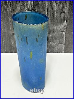 Kosta Boda ART GLASS Collection Vase BERTIL VALLIEN Chicko BLUE CONFETTI 8