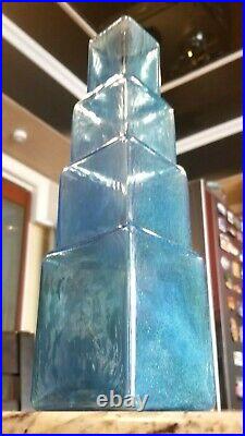 Kosta Boda Abstract Design Metropolis Glass Vase Art Sculpture B. Vallien Mint