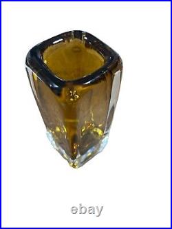 Kosta Boda Amber Art Glass Mid-1960s Vase by Vicke Lindstrand Kosta LH 1897