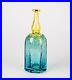 Kosta Boda Antikva Blue & Yellow Glass Artist Collection Vase Signed B. Vallien