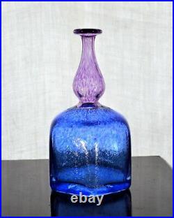 Kosta Boda Antikva by Bertil Vallien Multi-Color Bud Vase 47835 Purple & Blue