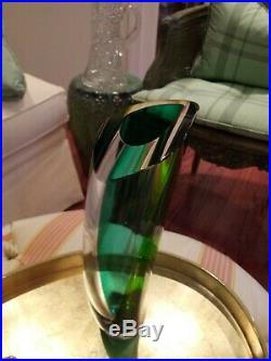 Kosta Boda Aria Vase, 11.25 Goran Warff Brand New, Turquoise Green Clear WithBox